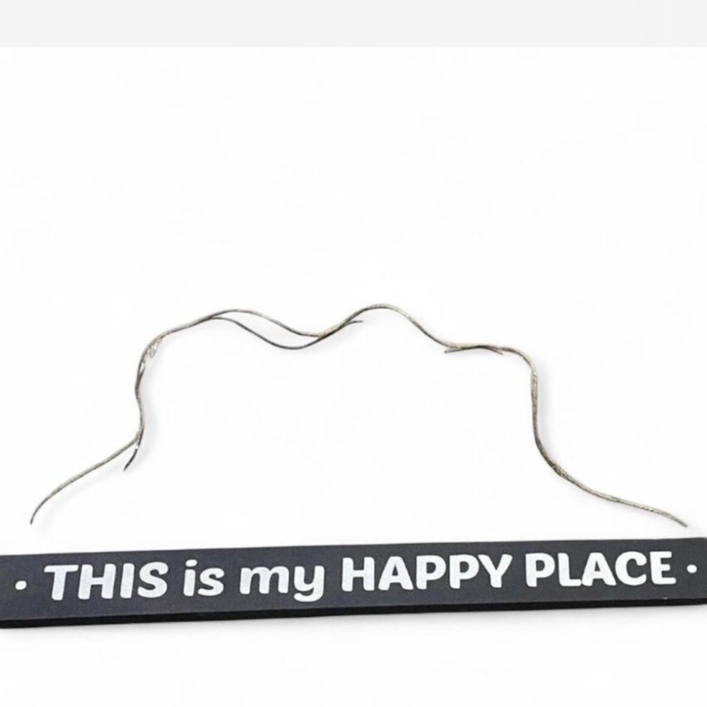 This Is My Happy Place Wall Hanging or Table/mantel sign, Attached Twine